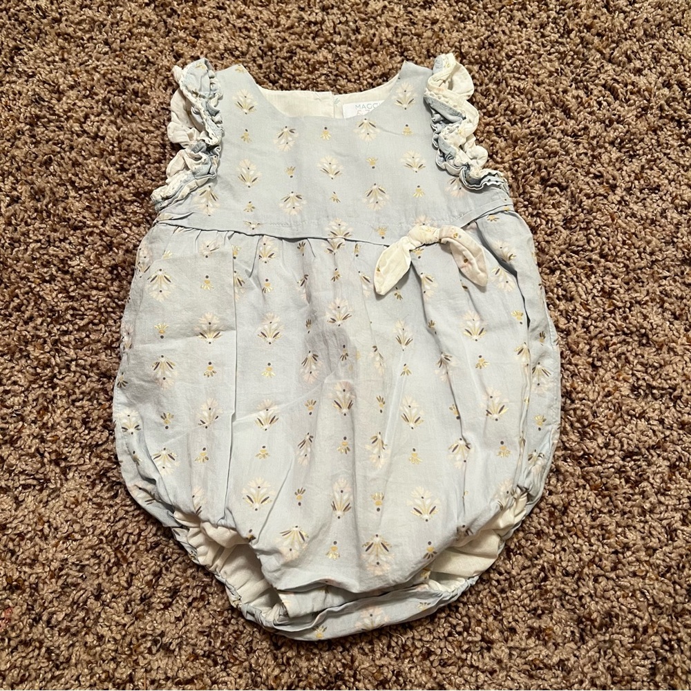Maggie & Zoe Light Blue Floral Bubble